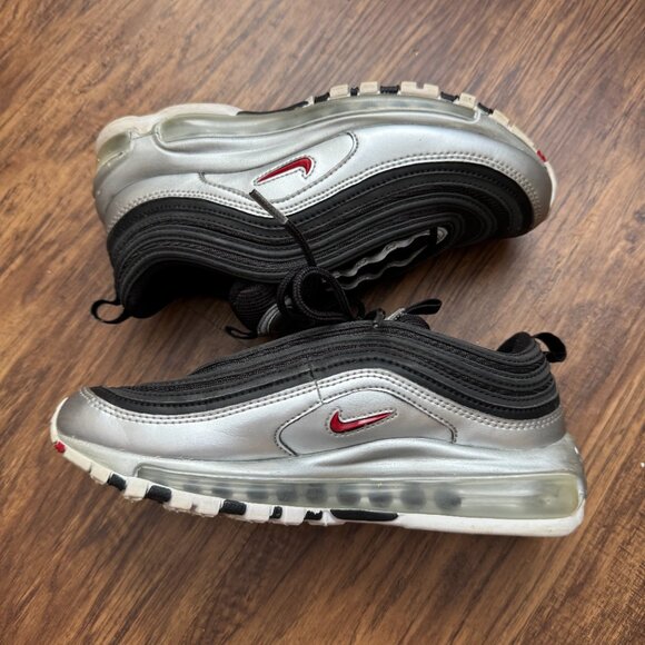 Nike Air Max 97 QS Black/Silver/Red AT5458-001 US Men’s Size 5 - Picture 5 of 7